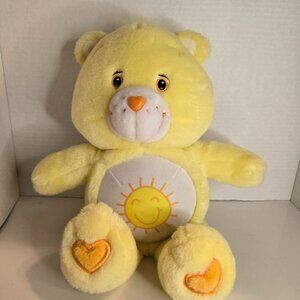Vtg Care Bears Funshine Bear 2002 Plush Stuffed Animal Lights/Talks 13" Working